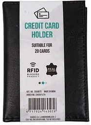 Картхолдер Dugros RFID захист натуральна шкіра Чорний - мініатюра 1