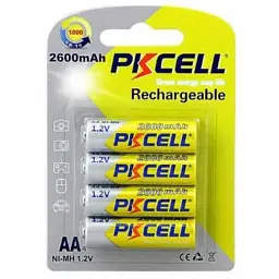 Акумулятор PkCell AA R6 NiMH 2600mAh x 4 (PC/AA2600-4B)