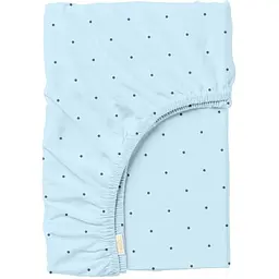 Простирадло на резинці для коляски та люльки Cosas Mini Dots CS2 40х80х5 см (DotsGreyLightBlue_FittedStroller_40х80)