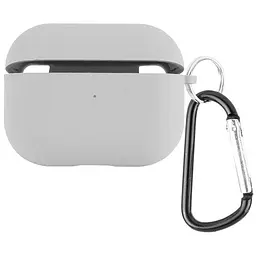 Силіконовий футляр з мікрофіброю для навушників Airpods Pro Сірий / Stone