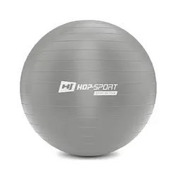 Фітбол Hop-Sport 75см сріблястий + насос 2020