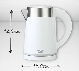 Електрочайник Adler AD 1372 White 0.6 л - мініатюра 6
