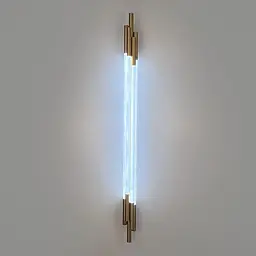 Латунний трубчастий стіновий LED світильник у корпусі 110 см Line F Арт. WJ351/1100 AB - мініатюра 8