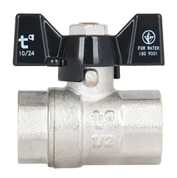 Кран кульовий Thermo Alliance Base 1/2" ВВ прямий, PN40, метелик SD602W15 - мініатюра 4