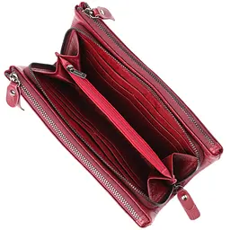 Шкіряний гаманець на три відділення для жінок ST Leather 20,5х10,5х3 см acs0029659 - мініатюра 6