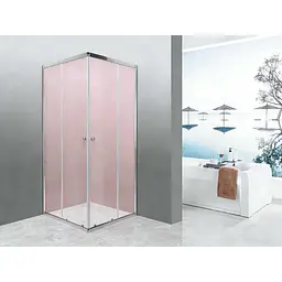 Душова кабіна без піддону Mixxus Cubic SC01-90x90x185-Tr прозоре скло 4мм New chrome MI8366, Хром, прозорий, хром - мініатюра 4