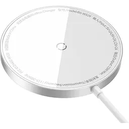 Зарядний пристрій Baseus Simple Mini3 Magnetic Wireless Charger 15W silver (CCJJ040012) - мініатюра 2