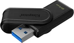 Флеш-накопичувач USB 64Gb DataTraveler Exodia S, Black, USB 3.2 Gen 1 (DTXS/64GB) Kingston teh0029102