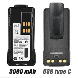 Акумулятор для Рації Motorola DP4400 3000 mAh з USB-C Батарея на Радіостанцію Моторола DP4800 DP4600 DP4400e - мініатюра 3