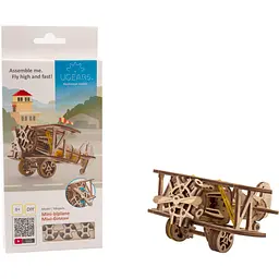 Механічний 3D Пазл Ukrainian Gears Міні-біплан, 84 елементи (70159) - мініатюра 6