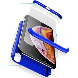 Чохол-накладка GKK 3 in 1 Hard PC Case Apple iPhone XS Blue - мініатюра 2