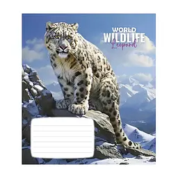 Зошит Школярик Wildlife 12 аркушів клітинка (012-3679K), в асортименті - мініатюра 3
