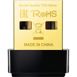 WiFi-адаптер TP-Link Archer T2U Nano USB 2.0 Wi-Fi 5 (AC) (ARCHER T2U Nano) - мініатюра 1