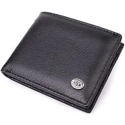 Відмінний затиск із натуральної шкіри ST Leather 22475 чорний