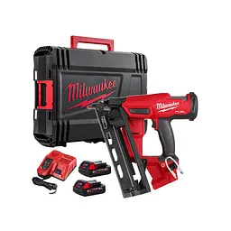Пістолет цвяхозабивний акумуляторний безщітковий MILWAUKEE, M18 FN16GA-202X (зарядний пристрій M12-18 FC, 2 акумулятори М18 В2 2 - мініатюра 2