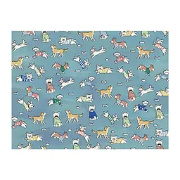 Літня охолодна підстилка для собак Derby Ice Silk Summer Pet Cooling Mat Dog Pattern - Blue 85х120 см