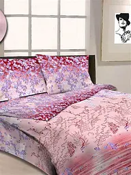 Комплект постільної білизни Ecotton Євро 210х220 см Сакура рожева (3072)