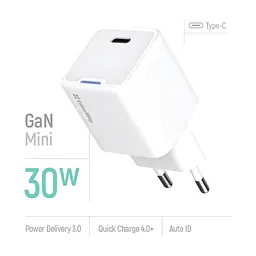 Зарядний пристрій ColorWay GaN Mini 30W PD Port PPS USB-C white (CW-CHS054PD-WT) - мініатюра 8