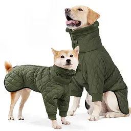 Тепла зимова куртка для собак Wan Talk Winter Warm High Collar Dog Green Clothes з високим коміром, 3XL