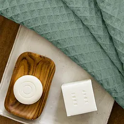 Рушник вафельний Meditative Greek Waffle 75х95см (Towel_60Meditative_GreekWaffle_75x95) - мініатюра 2