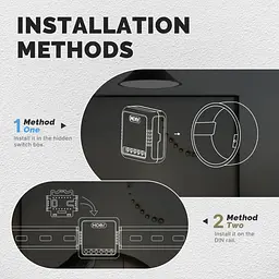 Реле Zigbee Moes ZM-104B-M Tuya Smart Switch 2ch 10 А двоканальне - мініатюра 5