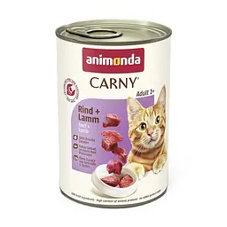 Вологий корм для кішок Animonda Carny Adult Beef + Lamb з яловичиною та ягнятим 400 г (арт.AM-83721)