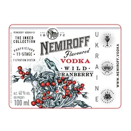 Настоянка Nemiroff Wild Cranberry 40% 0.1 л - мініатюра 5