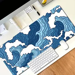 Килимок для миші та клавіатури Blue Waves / 90×40 см / Blue - мініатюра 2