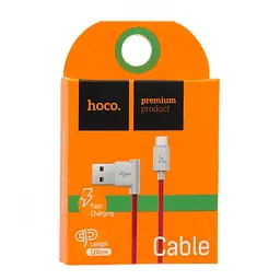 USB Cable Hoco UPM10 MicroUSB (L Shape) Red 1.2m - мініатюра 2