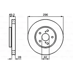Гальмівний диск Bosch 0 986 478 968 - мініатюра 5