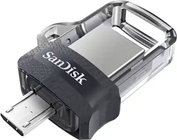 USB Flash накопичувач SanDisk 128GB Ultra Dual Drive m3.0 USB 3.0/microUSB OTG black (SDDD3-128G-G46)