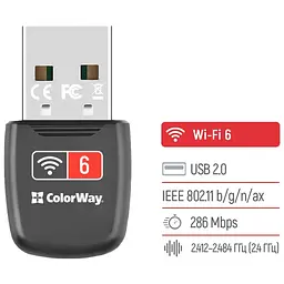 Мережева карта Wi-Fi ColorWay CW-AD-W1 - мініатюра 7