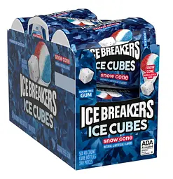 Жувальна гумка Ice Breakers Ice Cubes Snow Cone Flavored Sugar Free 92г - мініатюра 8