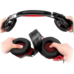 Ігрові навушники REAL-EL GDX-8000 Vibration Surround 7.1 Backlit Black/Red (EL124100017) [112567] - мініатюра 6