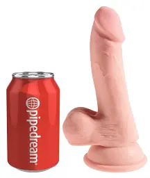 Фалоімітатор King Cock Plus 6.5 Triple Density Cock With Balls 20.3 см тілесний - мініатюра 3