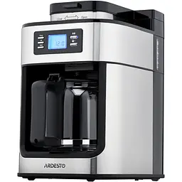 Кофеварка Ardesto капельная Steel Collection YCM-D1200 1.2 л зерно+молотый серебристо-черный