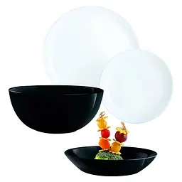 Столовий сервіз Luminarc Diwali Black & White, 19 предметів (P4360) - мініатюра 2