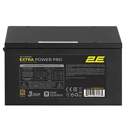 2E Gaming Блок живлення 2E GAMING Extra Power Pro ATX3.1 GEN5.0 (850W), >90%, 80+ Gold, 140мм, 1xMB 24pin(20+4), 2xCPU 8pin(4+4), 3xMolex, 6xSATA, 4x GEN5 16pin, Full Modular
