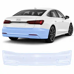 Антигравійна захисна бронеплівка за лекалами для Audi A5 B10 2024- задній бампер