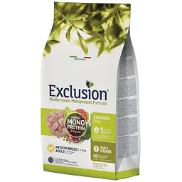 Корм Exclusion Adult Chicken Medium Breed для дорослих собак середніх порід з куркою 12 кг