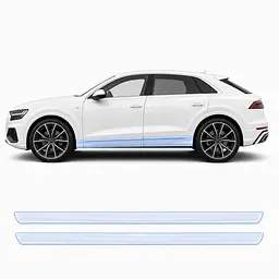 Антигравійна захисна бронеплівка за лекалами для Audi Q8 4M 2018-2023 - нижня зона кузова