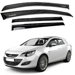 Дефлектори вікон вітровики для Opel Astra J Sports Tourer 2010-2015 (Voron Glass) VO12010