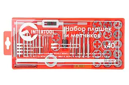 Набір мітчиків та плашок метричних з тримачами Intertool (у наборі 40 предметів) SD-8040 - мініатюра 4