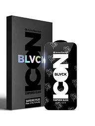 Захисне скло для Apple iPhone 13 Pro Max/14 Plus, Supreme Black Icon, повноекранне загартоване скло 9H, 3D, протиударне, ультратонке, глянцеве, з олеофобним і жировідштовхуючим покриттям, з сіточкою на динамік, преміум, ArmorStandart (ARM69294)