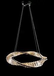 Велика хромована люстра світлодіодна Splendid Ray LD8955/600/1 LED (CH), 60 см з кришталевим контуром - мініатюра 3