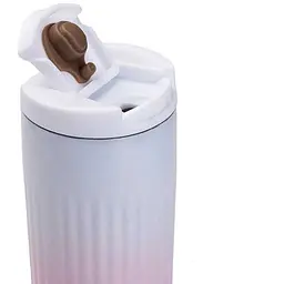 Термочашка SEYGM 500 мл з flip кришкою, рожевий градієнт Happy Life HP154P - мініатюра 4