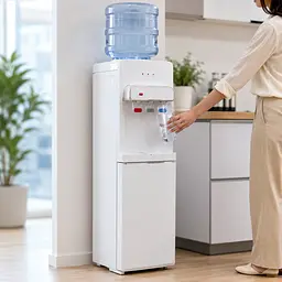 Підлоговий кулер для води з нагріванням і охолодженням + шафа для зберігання 550 Вт - мініатюра 2