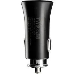Автомобільний зарядний пристрій Gelius Pro Twix QC GP-CC006 Black з кабелем Type-C - мініатюра 3