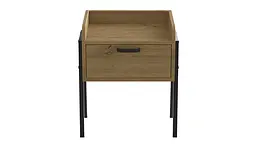 Тумба модульна Ferrum-decor Бетті 540x450x320 метал Чорний ДСП Дуб Дуб Артізан 16 мм (FRD-105507) - мініатюра 2