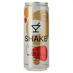 Напиток сокосодержащий Shake Sparkling Strawberry, безалкогольный, сильногазированный, ж/б, 0,33 л (907570)